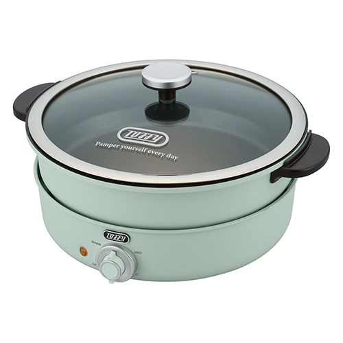 Toffy グリル鍋 電気 たこ焼き器 チーズフォンデュ鍋 二色鍋