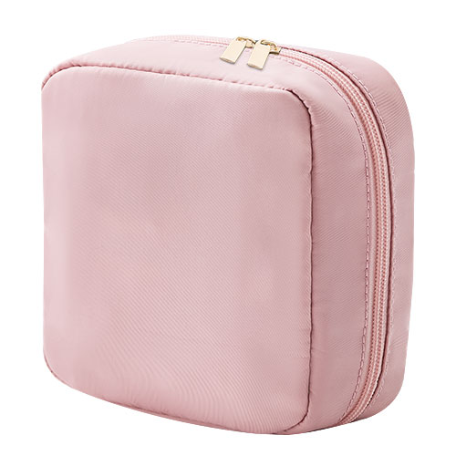 美品✨ボナペンチュラ コスメポーチ 化粧道具入れ ブラック ロゴ型押し ピンク miniministore コスメポーチ レディース 化粧ポーチ