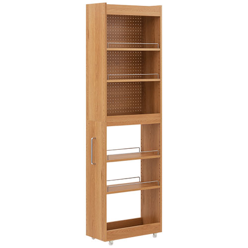 キッチンラック☆木目強調☆スパイスラック☆すきま収納☆プランターラック ぼん家具 キッチンラック パンチングボード ペグボード 幅24cm スリム