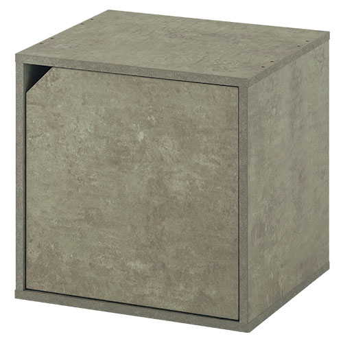 ぼん家具 本棚 キューブボックス カラーボックス 扉付き 正方形