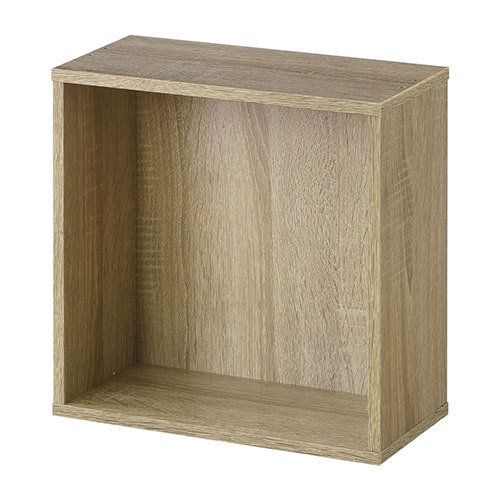 本棚 扉付き 書棚 ボックス カラーボックス 収納 スリム キューブボックス 木製 幅35オープン スリムボックス おしゃれ 薄型 オープン 扉 棚　薄型 ミニ 浅型｜charisma-bon｜02