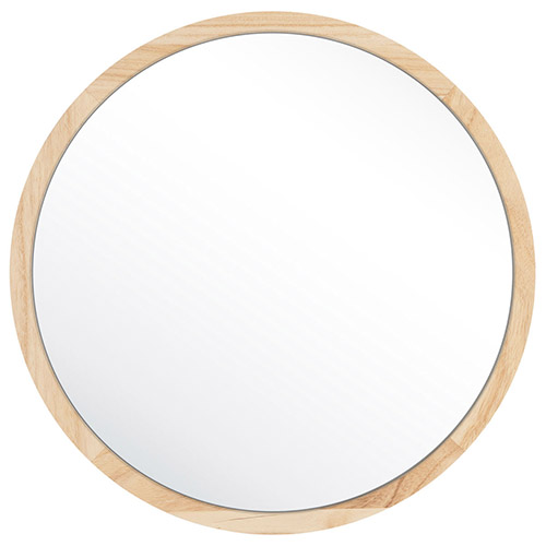 ウォールミラー 木製ミラー ウッドミラー 丸 壁掛け ナチュラル 姿見 上半身 ウッドフレーム 円型 化粧鏡 半身鏡 小さい 鏡 丸形 壁 メイク 北欧風｜charisma-bon｜03