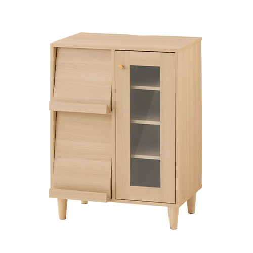 ぼん家具 【完成品】 本棚 スリム キャビネット 棚 収納棚 大容量 多