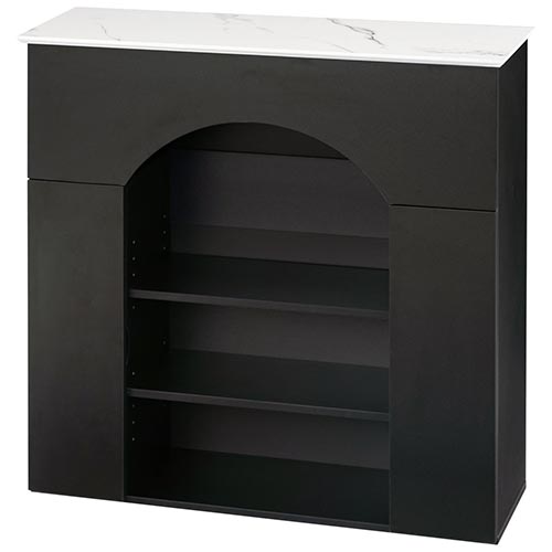 ぼん家具 【完成品】 オープンシェルフ マントルピース 大理石 調