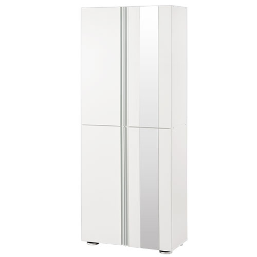 ぼん家具 シューズラック 12段 可動棚 約 幅75×奥行37×高さ183cm