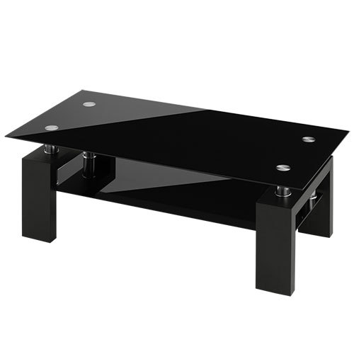 ガラステーブル コーヒーテーブル カフェテーブル 収納付き おしゃれ 北欧 幅120cm 木製脚 低め 高級感 応接 座卓 ホワイト ブラック