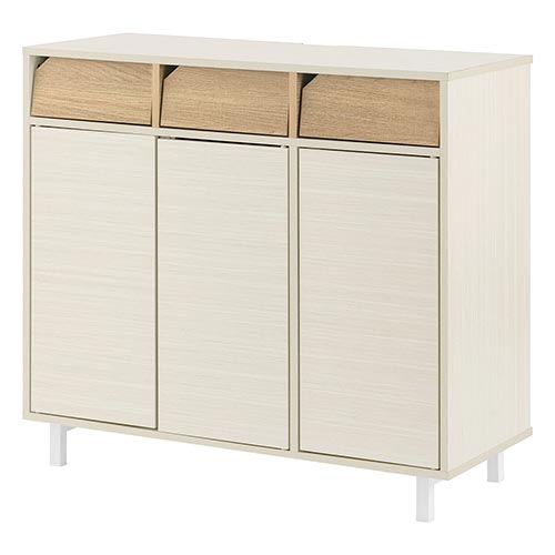 【アウトレット品】 組立品　ホワイト　キッチンキャビネット台所ラックぼん家具 ぼん家具 【完成品】 食器棚 レンジ台 キッチンカウンター ロー
