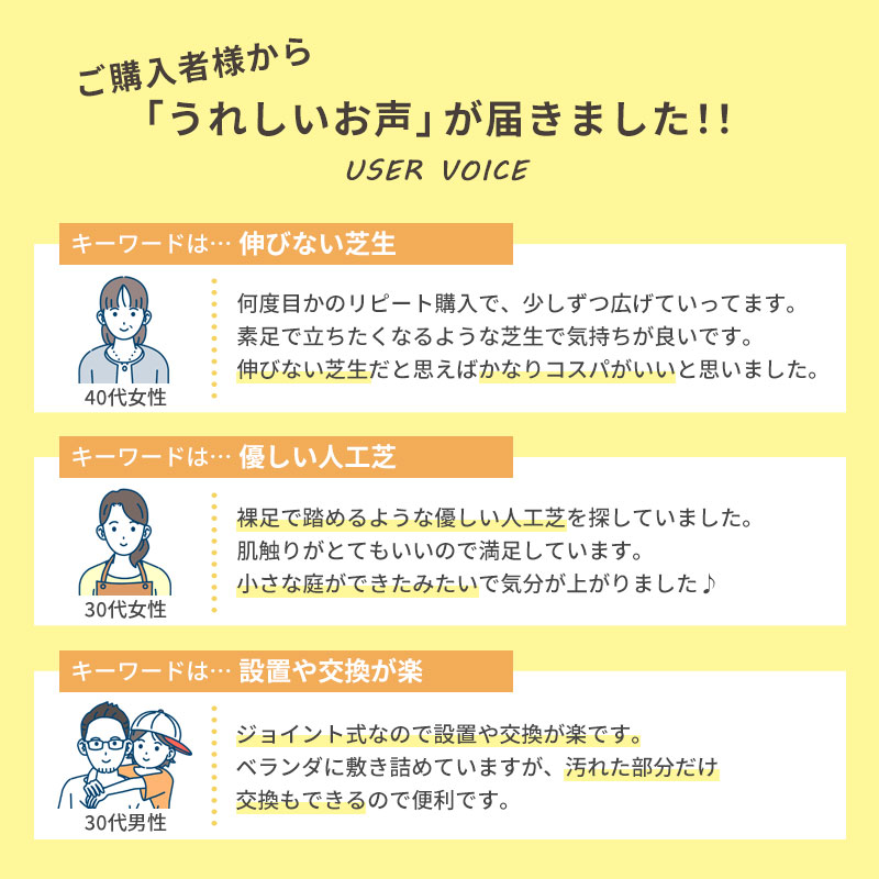 取引中　ジョイント式人工芝20枚セット① ぼん家具 芝生 リアル 人工芝 ジョイント式 20枚セット 30×30cm ロング