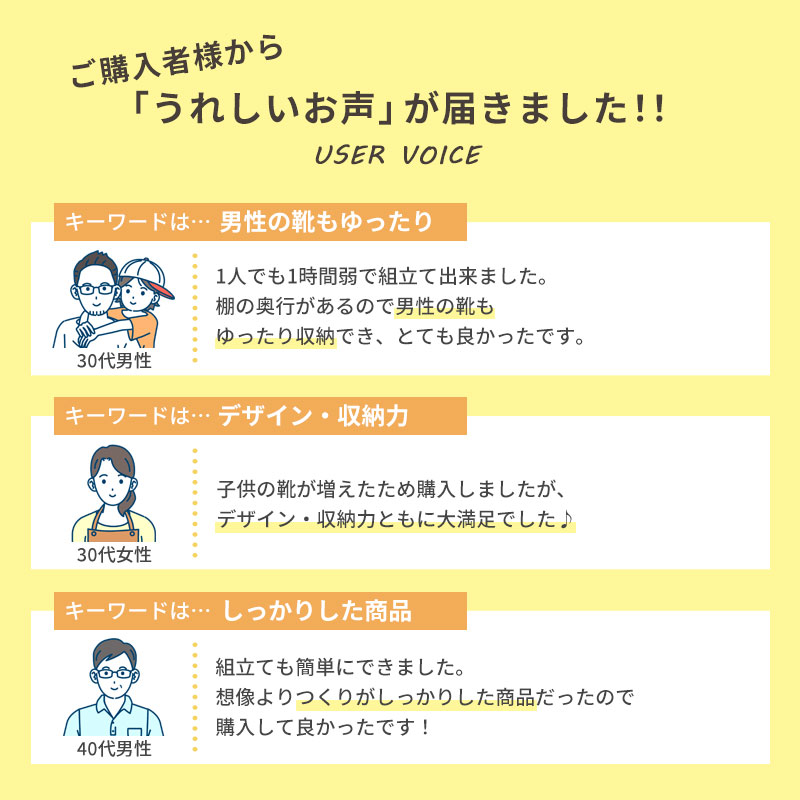 シューズボックス ミラー付き 薄型 靴箱 幅6...の詳細画像2