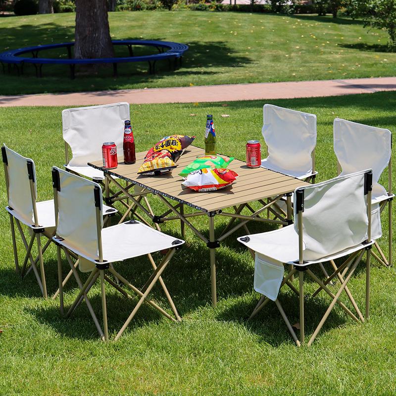 アウトドア テーブル チェア 7点セット 折り畳み 簡単 軽量 キャンプ  