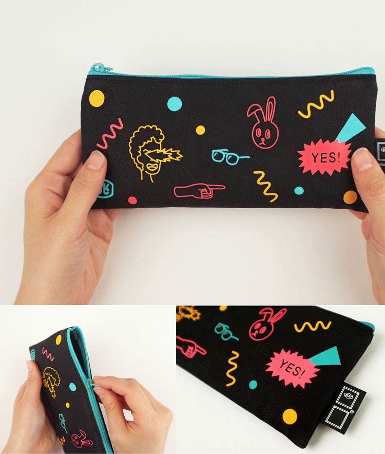 ooh la la!1537 pencil case ペンシルポーチ ペンシルケース 筆箱 韓国 かわいい 可愛い おしゃれ ファブリック イラスト ウララ オロル