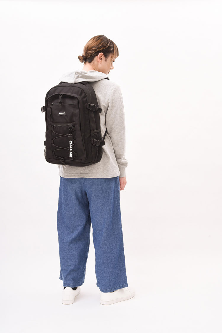 リュック レディース メンズ リュックサック 黒 通学 シンプル 大容量 バックパック charme black backpack