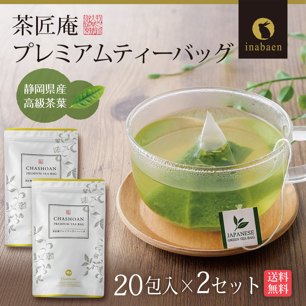 プレミアムティーバッグ 20包 2袋 メール便 送料無料 深蒸し茶 緑茶