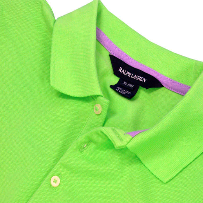 B549/未使用 RALPH LAUREN 半袖ポロシャツ 鹿の子 M 黄緑 POLO RALPH LAUREN（ポロ・ラルフローレン） ポロ ラルフローレン