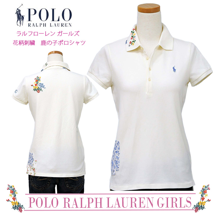 ラルフローレン ガールズ 鹿の子ポロシャツ POLO Ralph Lauren 花柄刺繍 フラワー #313863144 :313863144:ポロ.Tシャツの店チープトック  - 通販 - Yahoo!ショッピング