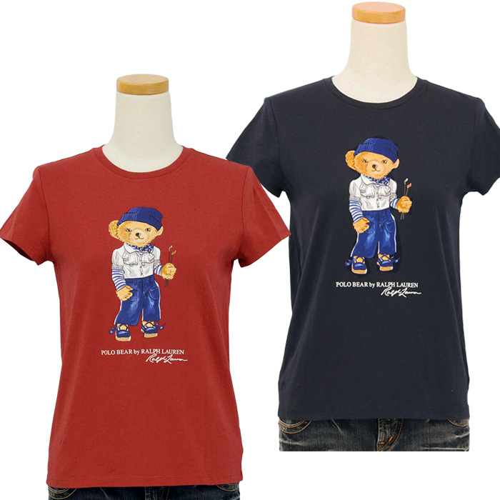 polo bear ポロベア　コットンカットソー　TシャツM POLO RALPH LAUREN ラルフローレンガールズ BEAR ポロベア 半袖T
