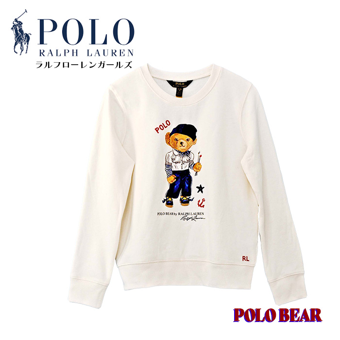 RALPH LAUREN ラルフローレン ガールズ ポロベアートレーナー POLO BEAR トップス レディース #313892910