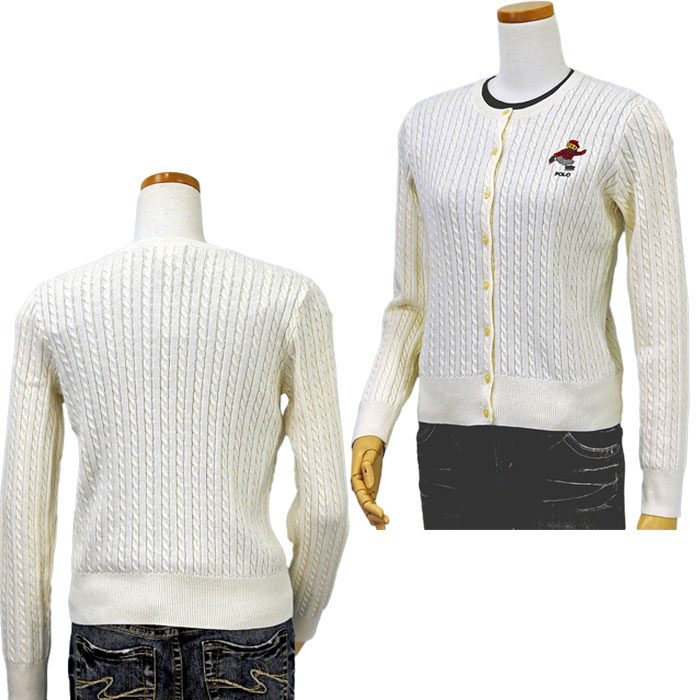 タグ付き　新品ラルフローレンケーブルカーデガン　usedポロベアTシャツ付き POLO RALPH LAUREN（ポロ・ラルフローレン） POLO RALPH LAUREN POLO
