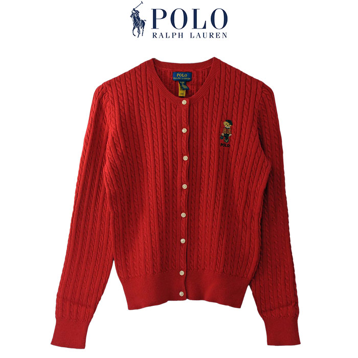 POLO RALPH LAUREN POLO BEAR ラルフローレンガールズ コットンケーブルカー...