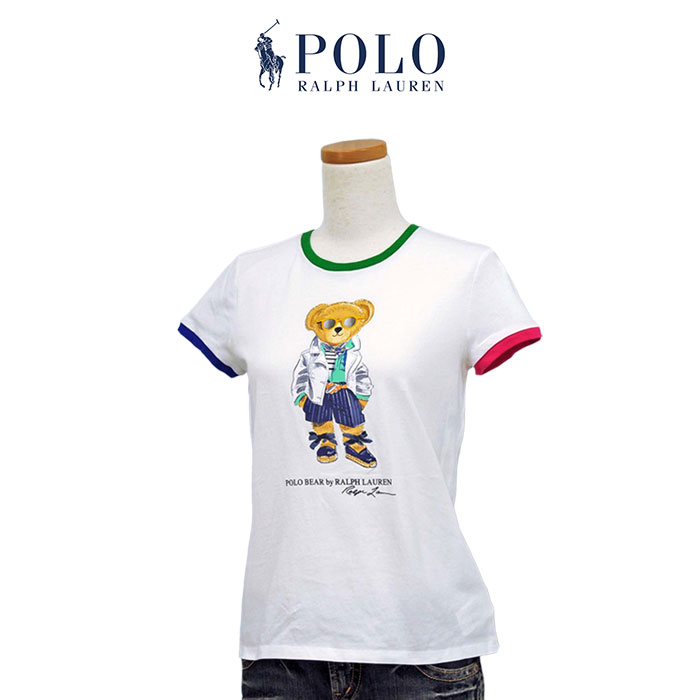 RALPH LAUREN ラルフローレンガールズ POLO BEAR ポロベアー クマ 半袖Tシャツ...