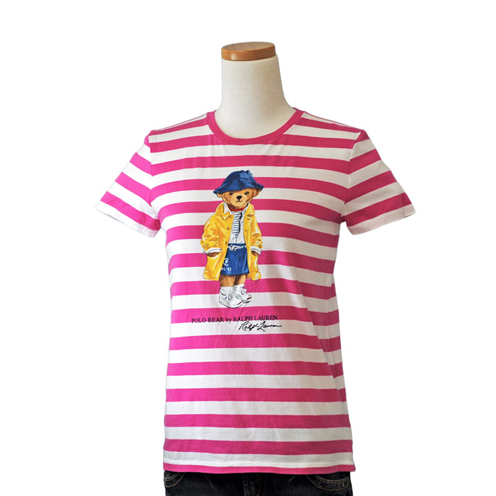 RALPH LAUREN ラルフローレンガールズ  POLO BEAR  ポロベアー クマ 半袖Tシャツ 半T ボーダー  #313934973 POLO RALPH LAUREN ポロ ラルフローレン ガールズ トップス