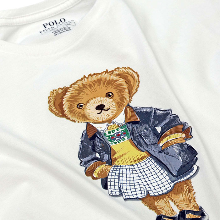 POLO RALPH LAUREN ポロ ラルフローレンガールズ  POLO BEAR  ポロベアー クマ ショート丈  半袖Tシャツ  #313965155 POLO RALPH LAUREN ポロ ラルフローレンガールズ BEAR