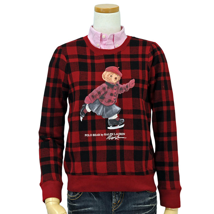ラルフローレン　ポロベア トレーナー　130サイズ 赤黒チェック POLO RALPH LAUREN（ポロ・ラルフローレン） ポロ ラルフローレン