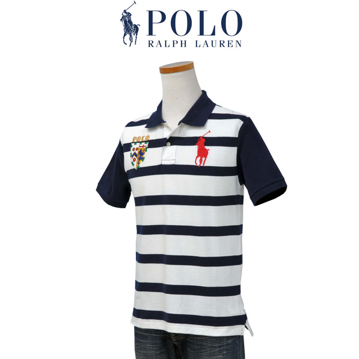 ポロ ラルフローレン ボーイズ POLO  Ralph Lauren 半袖ポロシャツ  ボーダー ビッグポニー  #323737849｜cheap-tock｜03