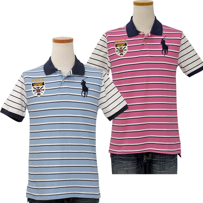 希少☆ポロバイラルフローレン 太ボーダー 刺繍 ビッグポニー ラガーシャツ 3L 希少☆ポロバイラルフローレン 太ボーダー 刺繍 ビッグポニー ラガー
