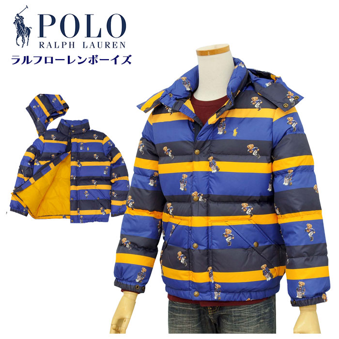 ポロベアー ラルフローレン フード付 着脱可 ダウンジャケット POLO