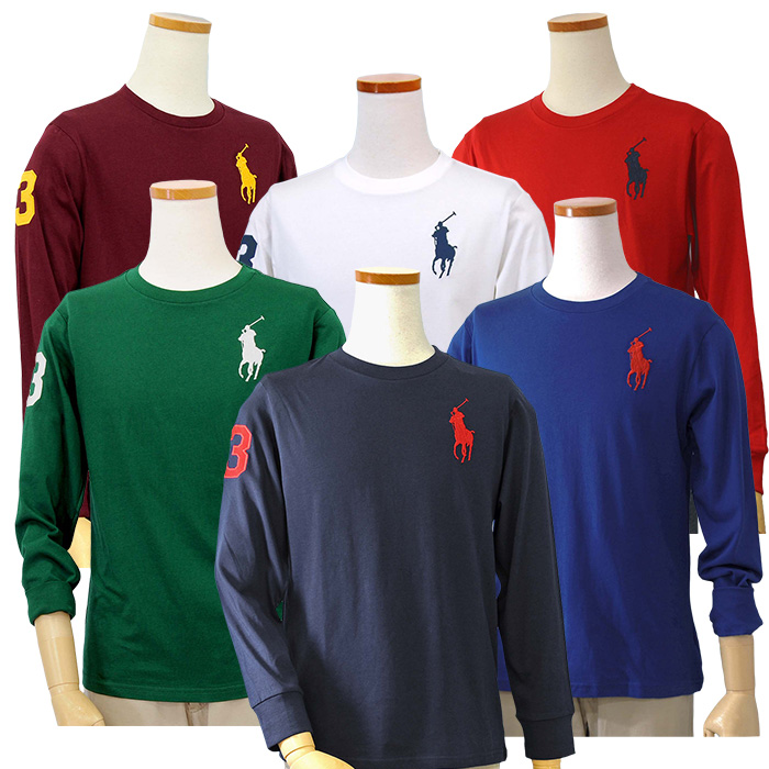 新品 ポロラルフローレン ロンT ビッグポニー ロゴT ワッフル生地 ネイビー POLO RALPH LAUREN ポロ ラルフローレン Tシャツ Ralph Lauren