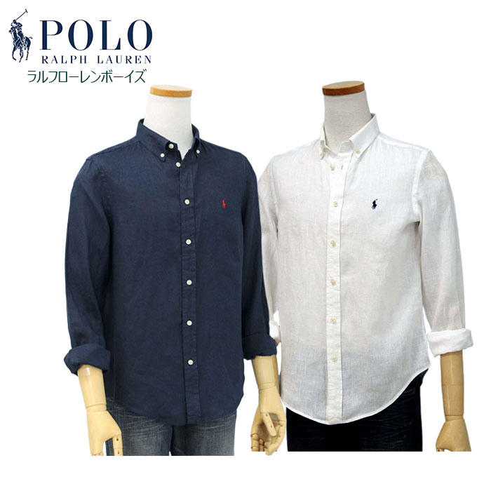 POLO Ralph Lauren ラルフローレンボーイズ 長袖 リネン ボタンダウン 