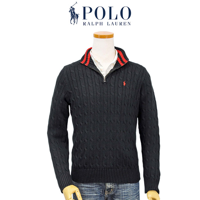 POLO Ralph Lauren ラルフローレン ボーイズ ケーブル編み コットン ハーフジップセーター #323868894