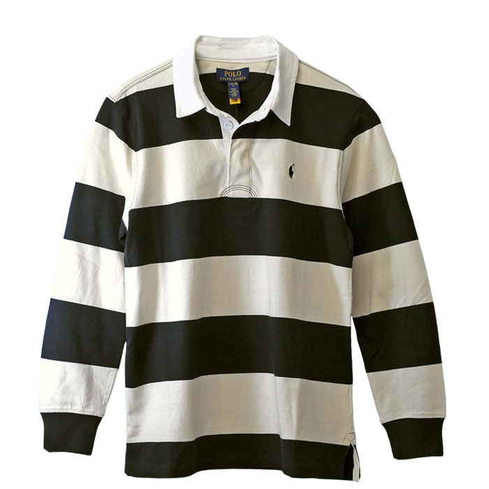 ラルフローレン Ralph Lauren ボーダー長袖 ラガーシャツ XL 古着 ラルフローレン Ralph Lauren POLO by ボーダー柄 長袖 ラガー