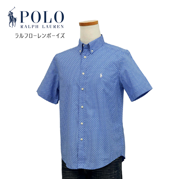 POLO Ralph Lauren ラルフローレン ボーイズ 総柄プリント 半袖シャツ ボタンダウン #323891807