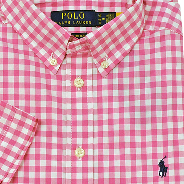 POLO Ralph Lauren 半袖シャツ ギンガムチェックシャツ ボタンダウン