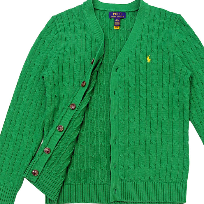 新品 22SS ポロラルフローレン インターシャ編み カーディガン アメリカ製 POLO RALPH LAUREN（ポロ・ラルフローレン） ポロ ラルフローレン