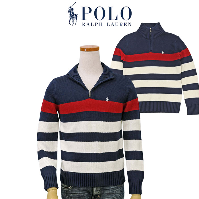 POLO Ralph Lauren ラルフローレン ボーイズ コットン ハーフジップセーター #323941102