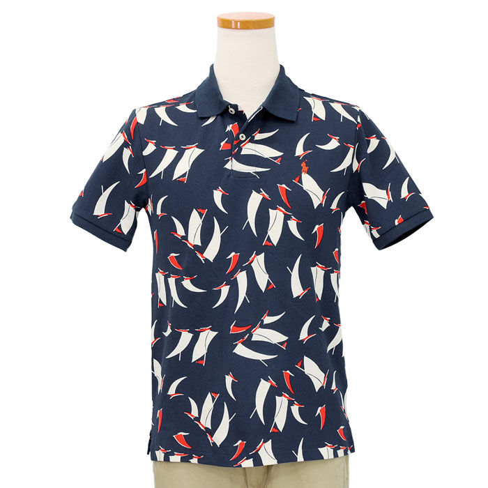 タグ付未使用品　ポロスポーツ　ラルフローレン　ポロシャツ　総柄　セーリング　L POLO RALPH LAUREN（ポロ・ラルフローレン） 爆買 ポロラルフローレン