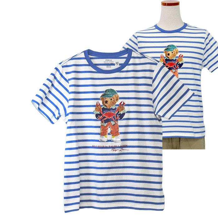 新品 POLO RALPH LAUREN ポロベア ボーダー 半袖ポロ M POLO RALPH LAUREN（ポロ・ラルフローレン） ポロ ラルフローレン