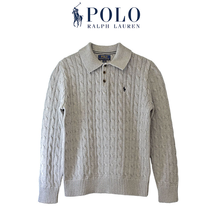 【美品】ラルフローレン　コットンケーブルニット　襟付きセーター POLO RALPH LAUREN（ポロ・ラルフローレン） ラルフローレンボーイズ