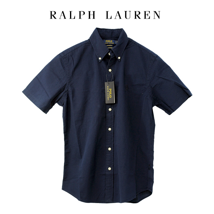 ラルフローレン メンズ  POLO Ralph Lauren 半袖シャツ 父の日 ボタンダウン サッ...