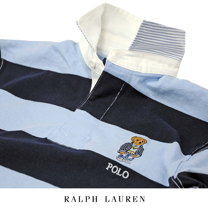 POLO Ralph Laure ラルフローレン メンズ ポロベアー ボーダーラガーシャツ POLO BEAR CLASSIC FIT 2022  fall クマ #710863100