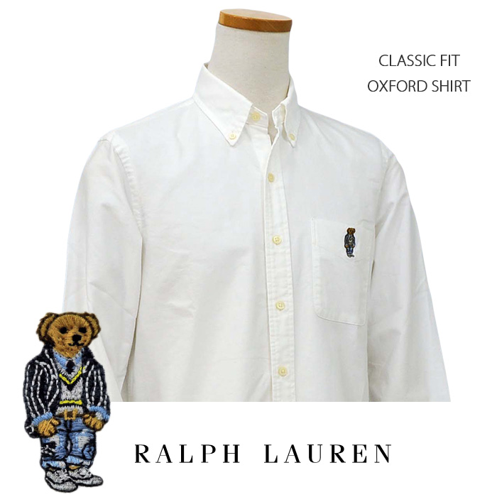 ラルフローレン POLO Ralph Lauren オックスフォードシャツ ポロベアー ポケット付 メンズシャツ POLO BEAR  #710863989
