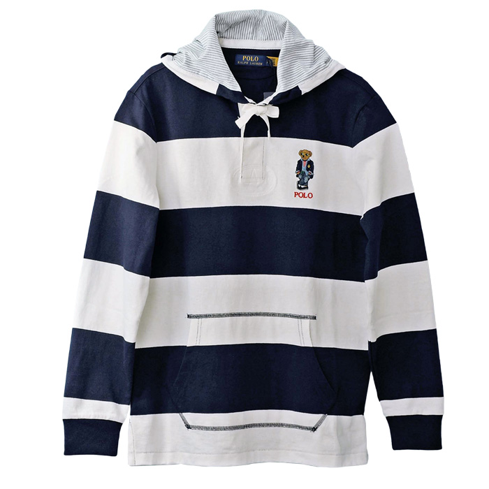 POLO Ralph Lauren ラルフローレン メンズ ボーダーラガー風パーカー 