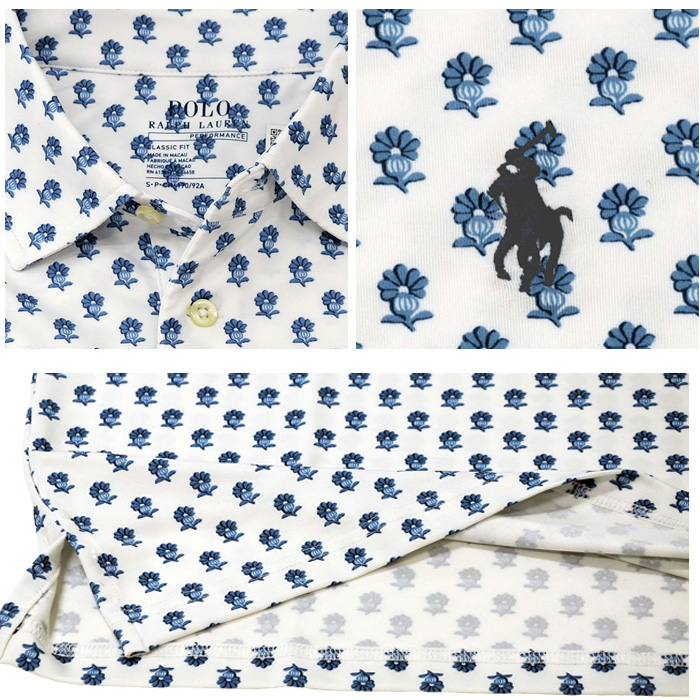 【新品】RALPH LAUREN 総柄 リゾート柄 半袖ポロシャツ Mサイズ POLO RALPH LAUREN（ポロ・ラルフローレン） ラルフローレン メンズ