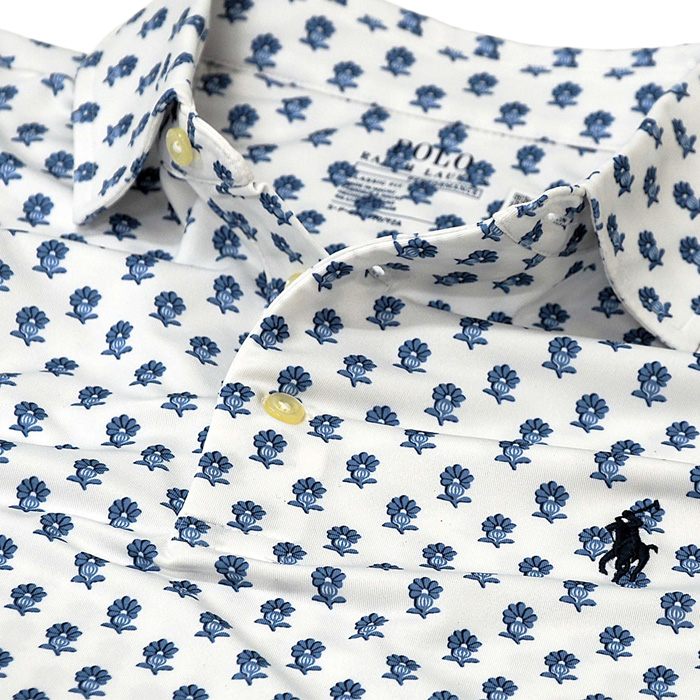 【新品】RALPH LAUREN 総柄 リゾート柄 半袖ポロシャツ Mサイズ POLO RALPH LAUREN（ポロ・ラルフローレン） ボーイズ ポロベアー 総柄