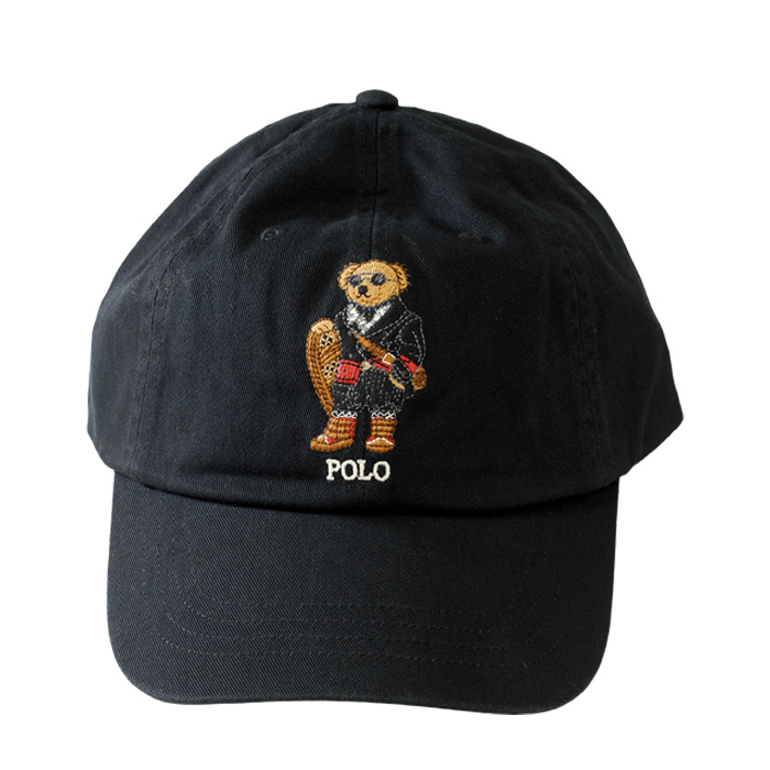 ポロ ラルフローレン キャップ ポロ ベアー 刺繍 キャップ ブラック POLO RALPH LAUREN（ポロ・ラルフローレン） ラルフローレンメンズ