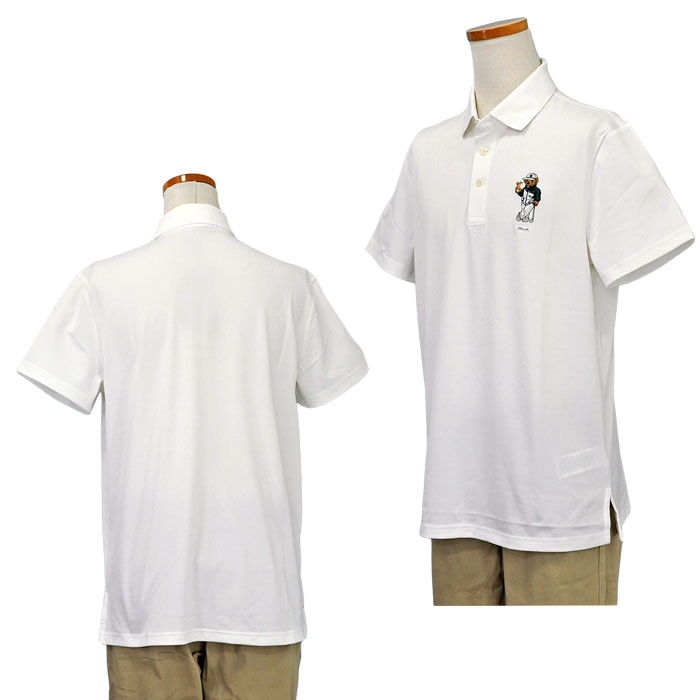 RLX ベア刺繍　ポロシャツ Sサイズ ホワイト POLO GOLF テーラード フィット Polo ベア
