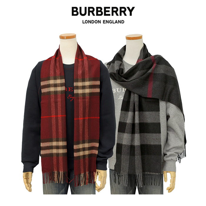 バーバリー マフラー BURBERRY カシミヤ100% 英国 England 直輸入 送料